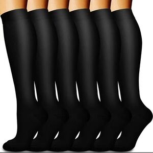 L/XL Black Compression Socks (2 Pairs)